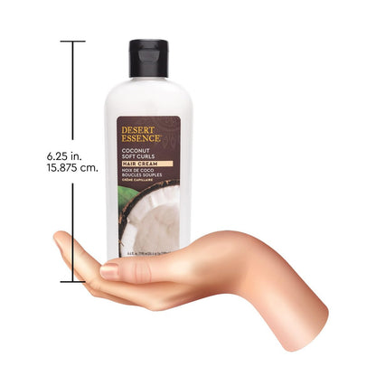 Desert Essence Coconut Soft Curls Hair Cream - Hydrating Curl Cream for Curly Hair - Silicone-Free, Vegan, Cruelty-Free - 6.4 oz Avelisse