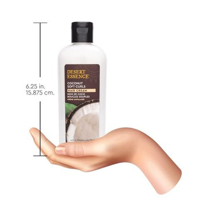 Desert Essence Coconut Soft Curls Hair Cream - Hydrating Curl Cream for Curly Hair - Silicone-Free, Vegan, Cruelty-Free - 6.4 oz Avelisse