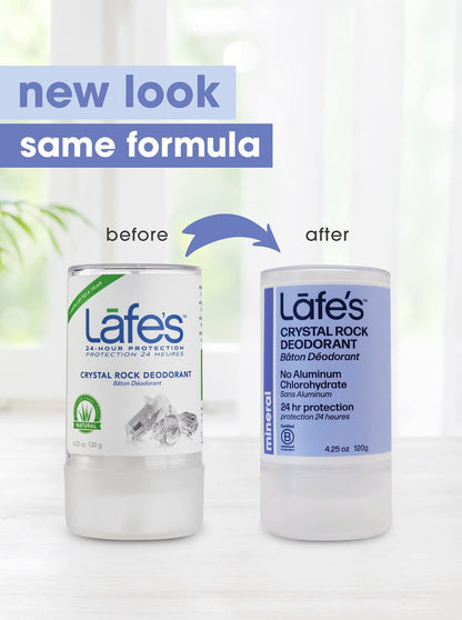 Lafe's Natural Deodorant | Unscented Crystal Mineral Rock Deodorant | 4.25 oz