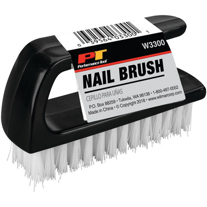Performance Tool W3300 Nail Brush – Heavy-Duty Nylon Cleaning Brush for Hands & Nails