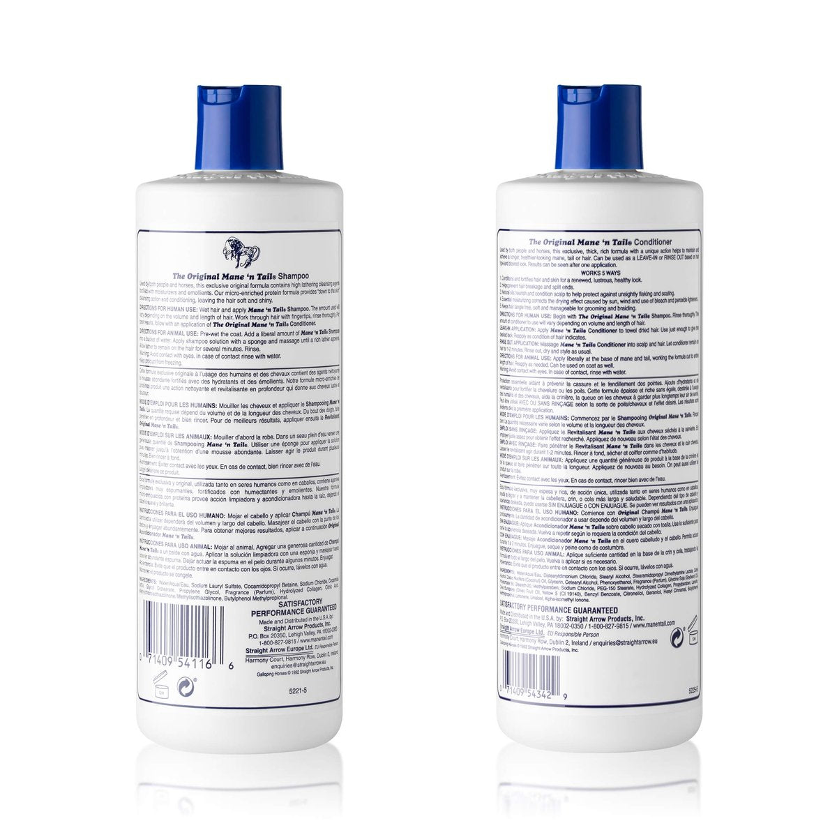 Mane 'n Tail Original Shampoo & Conditioner Set, 16 oz Each Avelisse