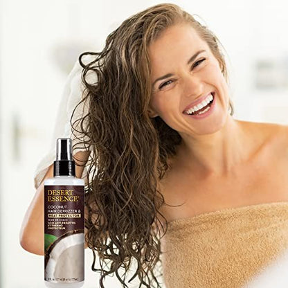 Desert Essence Coconut Hair Defrizzer & Heat Protector - 8.5 fl oz, Gluten Free, Vegan, Cruelty Free Avelisse