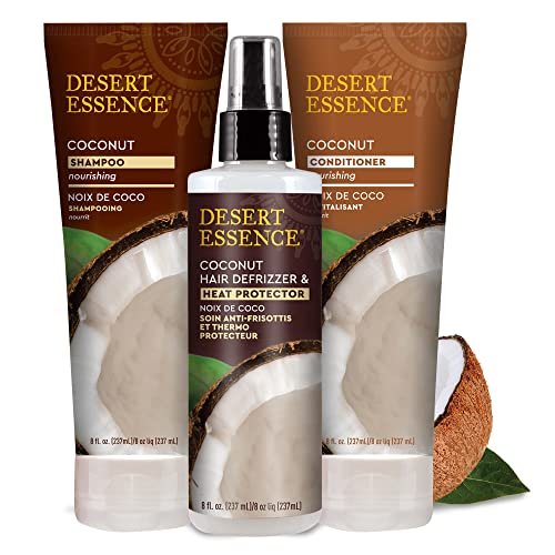 Desert Essence Coconut Hair Defrizzer & Heat Protector - 8.5 fl oz, Gluten Free, Vegan, Cruelty Free Avelisse