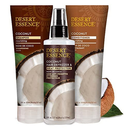 Desert Essence Coconut Hair Defrizzer & Heat Protector - 8.5 fl oz, Gluten Free, Vegan, Cruelty Free Avelisse