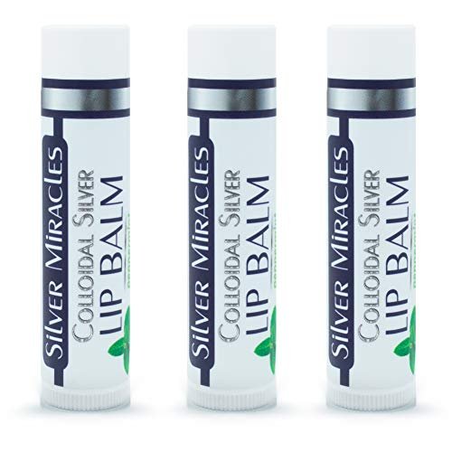 Silver Miracles Colloidal Silver Lip Balm - 3 Pack (0.15 oz Each) Avelisse