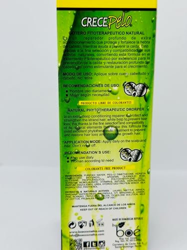 Natural Phytotherapeutic Hair Growth Dropper – 4.25 oz – Intensive Scalp Treatment for Hair Loss Prevention & Regeneration – Strengthens & Hydrates Follicles – 100% Natural Extracts - görsel 8