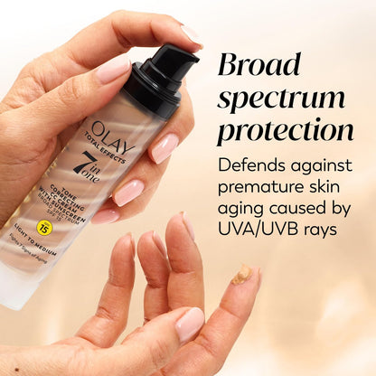 Olay Total Effects Tone Correcting Face Moisturizer with Sunscreen SPF 15 for Light to Medium Skin Tones - 1.7 oz Avelisse
