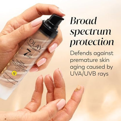 Olay Total Effects Tone Correcting Face Moisturizer with Sunscreen SPF 15 for Light to Medium Skin Tones - 1.7 oz Avelisse