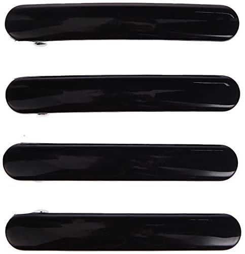 Goody Classic Oblong Autoclasp Hair Clips - 4 Pack, Black, Metal - görsel 2