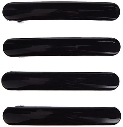 Goody Classic Oblong Autoclasp Hair Clips - 4 Pack, Black, Metal