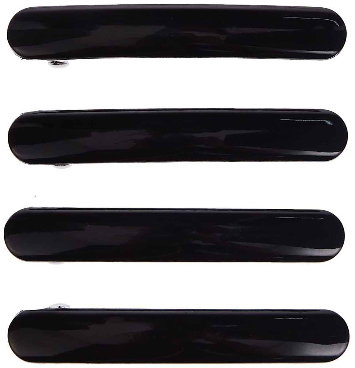 Goody Classic Oblong Autoclasp Hair Clips - 4 Pack, Black, Metal - görsel 1
