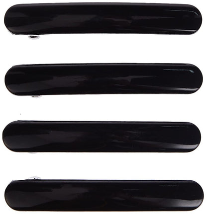 Goody Classic Oblong Autoclasp Hair Clips - 4 Pack, Black, Metal
