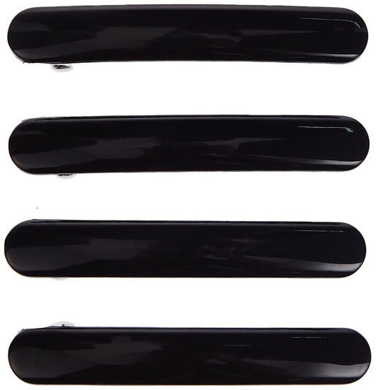 Goody Classic Oblong Autoclasp Hair Clips - 4 Pack, Black, Metal