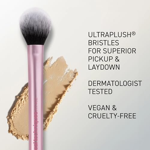 Real Techniques Setting Brush – Ultra Plush Custom Cut Synthetic Bristles, Extended Aluminum Ferrule, Buildable Coverage - görsel 8