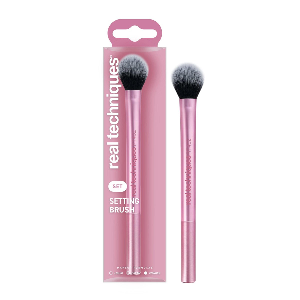 Real Techniques Setting Brush – Ultra Plush Custom Cut Synthetic Bristles, Extended Aluminum Ferrule, Buildable Coverage - görsel 1