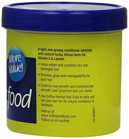 Softee Hair Food with Vitamin E, 5 oz - Nourishing Deep Conditioner for All Hair Types