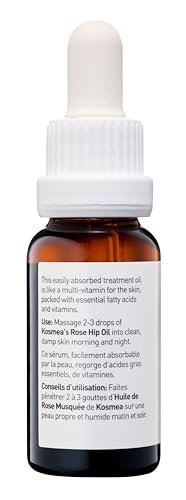 Kosmea Rosehip Oil – Anti-Aging Face & Body Oil, Super-Critically Extracted, 0.68 fl oz Avelisse