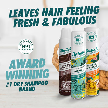 Batiste Dry Shampoo Cherry Fragrance - 6.73 fl. oz. - Refreshing No-Wash Hair Cleanser