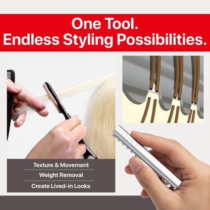 Feather Styling Razor Standard Blades - Professional Hair Cutting Blades for Styling, Shaping, Thinning - Single Edge Guarded Blade - Made in Japan - 30 Count + Blade Disposal Case Avelisse