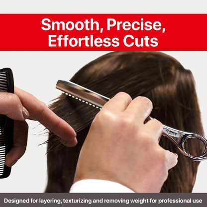 Feather Styling Razor Standard Blades - Professional Hair Cutting Blades for Styling, Shaping, Thinning - Single Edge Guarded Blade - Made in Japan - 30 Count + Blade Disposal Case Avelisse