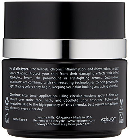 Epicuren Discovery Orac Age-Protect Serum – 1 oz Antioxidant Face Serum for Youthful Skin