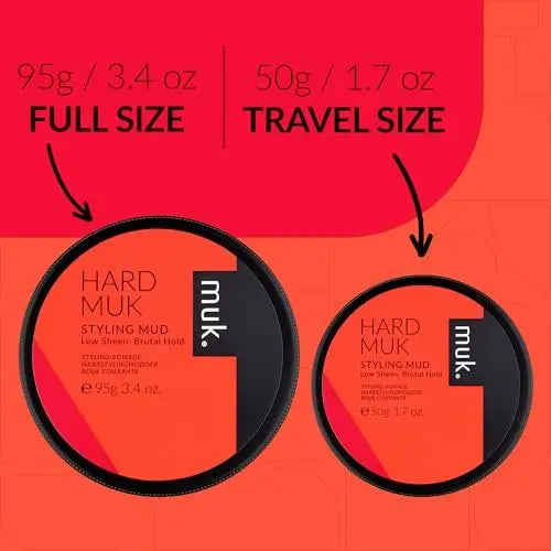 MUK. Hard Duo Hair Styling Mud - Strong Hold & Matte Finish (50g + 95g) Avelisse