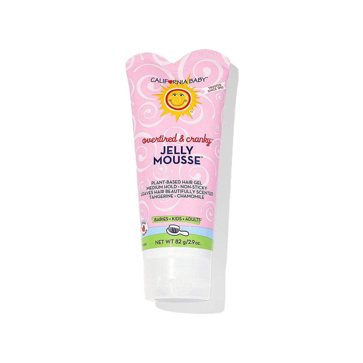 California Baby Overtired & Cranky Hair Gel for Kids - 100% Plant-Based, Medium-Hold, Hypoallergenic (2.9 oz) Avelisse