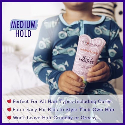California Baby Overtired & Cranky Hair Gel for Kids - 100% Plant-Based, Medium-Hold, Hypoallergenic (2.9 oz) Avelisse