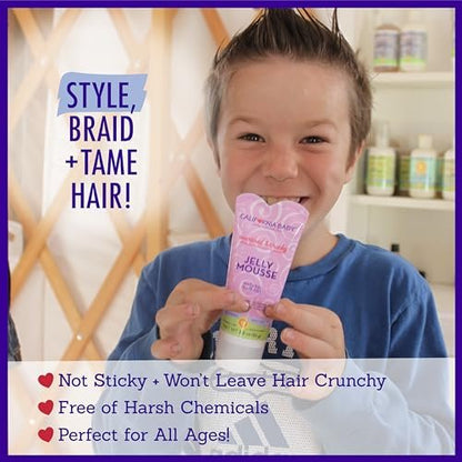 California Baby Overtired & Cranky Hair Gel for Kids - 100% Plant-Based, Medium-Hold, Hypoallergenic (2.9 oz) Avelisse