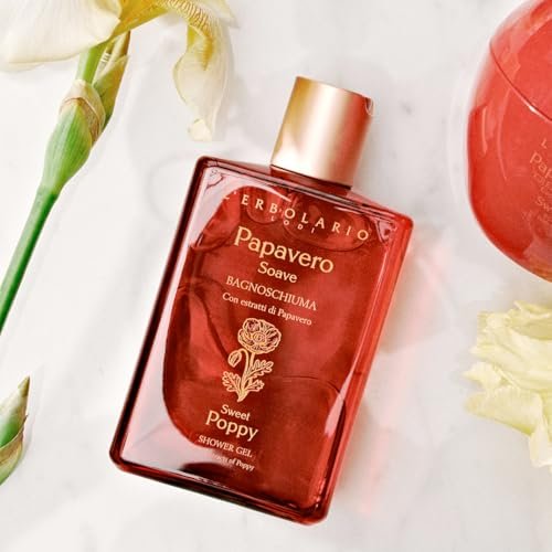 L'Erbolario Sweet Poppy Shower Gel – Antioxidant & Moisturizing Body Wash for Sensitive Skin, Floral Amber Scent, 8.4 oz - görsel 10
