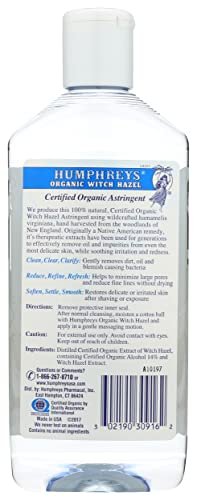 Humphrey's Organic Witch Hazel Natural Astringent for Face & Body, 16 oz - görsel 4