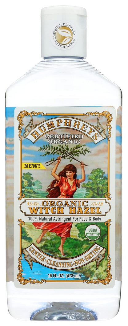 Humphrey's Organic Witch Hazel Natural Astringent for Face & Body, 16 oz