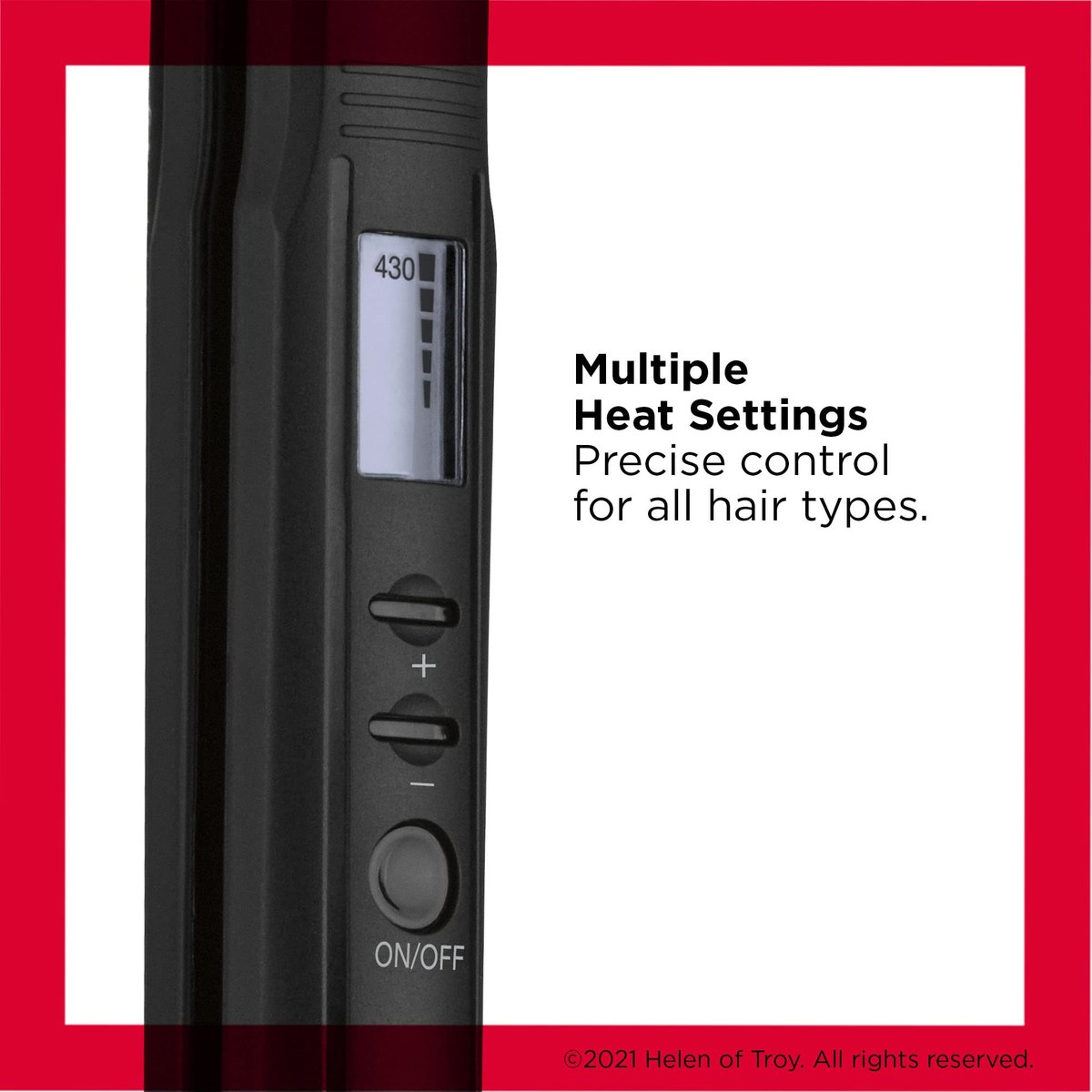REVLON Perfect Heat Ceramic Digital Flat Iron – 1 Inch, Black Avelisse
