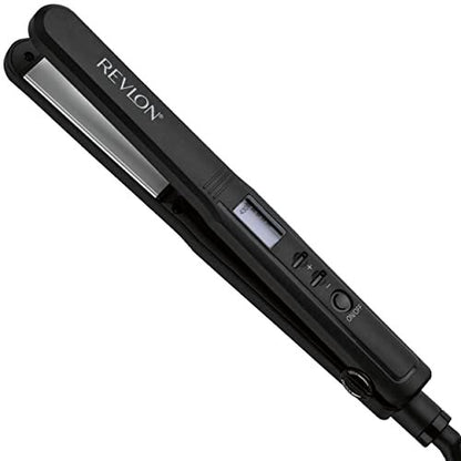 REVLON Perfect Heat Ceramic Digital Flat Iron – 1 Inch, Black Avelisse