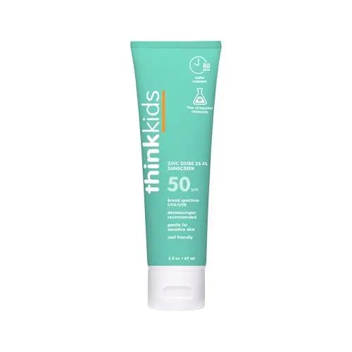 Thinkkids Safe Mineral Sunscreen SPF 50+ for Children, 3 Fl Oz, Natural, Water Resistant, Reef Safe, Broad Spectrum UVA/UVB Avelisse