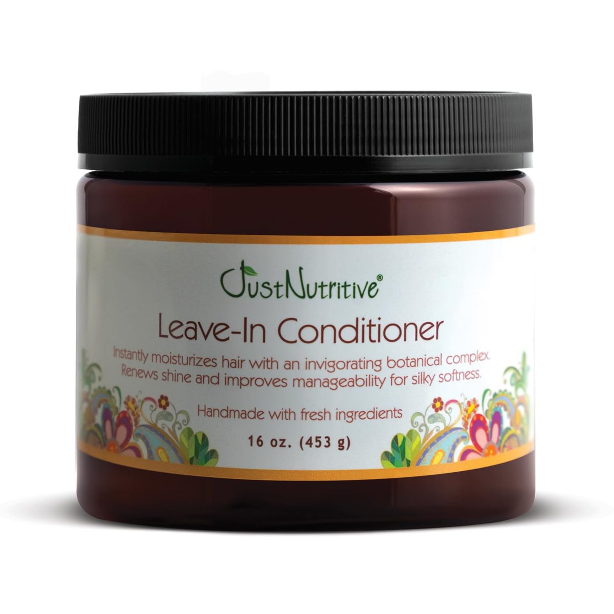 Just Nutritive Leave-In Conditioner – Multi-Tasking Formula for All Hair Types, Fights Frizz & Split Ends, Radiant Shine (16 oz) Avelisse