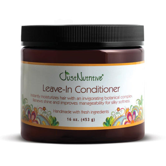 Just Nutritive Leave-In Conditioner – Multi-Tasking Formula for All Hair Types, Fights Frizz & Split Ends, Radiant Shine (16 oz) Avelisse