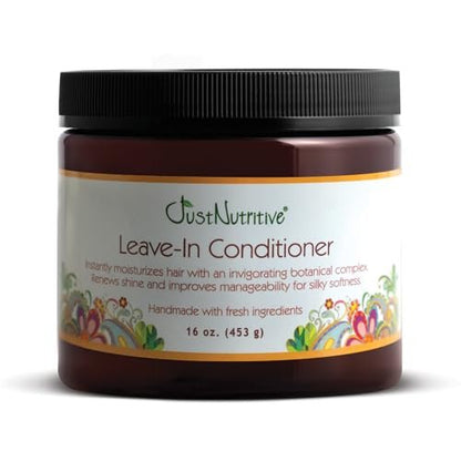Just Nutritive Leave-In Conditioner – Multi-Tasking Formula for All Hair Types, Fights Frizz & Split Ends, Radiant Shine (16 oz) Avelisse