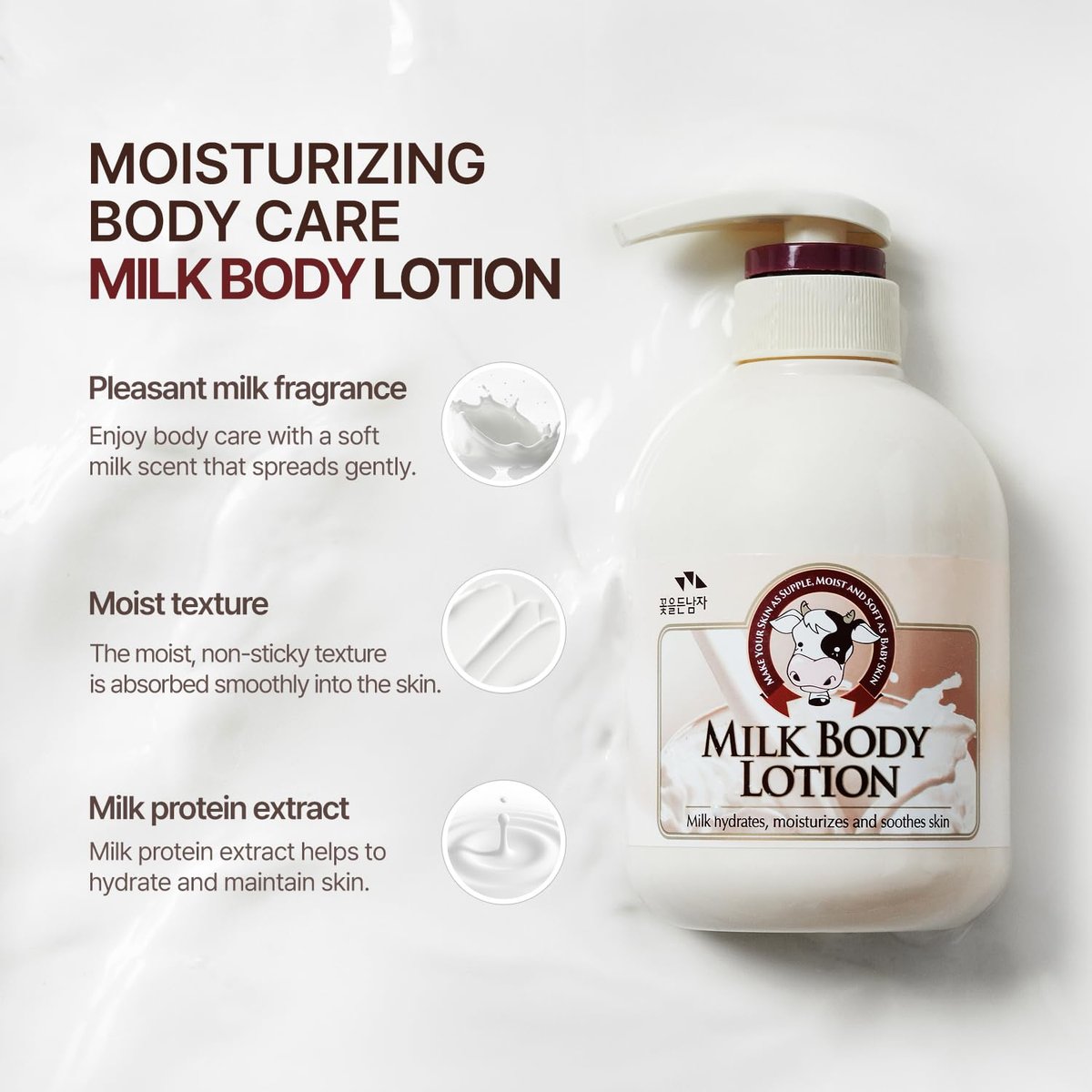 COSMOCOS SOMANG MILK BODY SOOTHING & MOISTURIZING LOTION 500ml – Deep Hydration for Soft, Supple Skin Avelisse