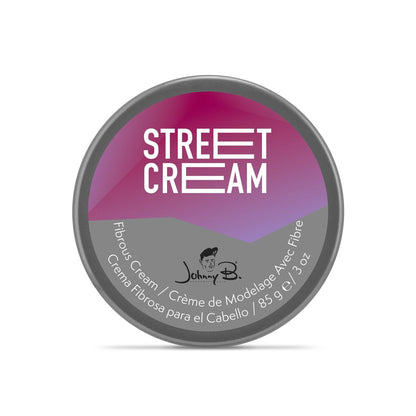 JOHNNY B. Street Hair Cream 3 oz. - Light Hold Styling Cream for Men
