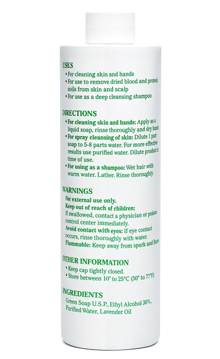 Cosco Tattoo Green Soap 16oz with Squeeze Bottle - Professional Tattoo & Piercing Cleaning Soap, Skin Prep Solution - görsel 5