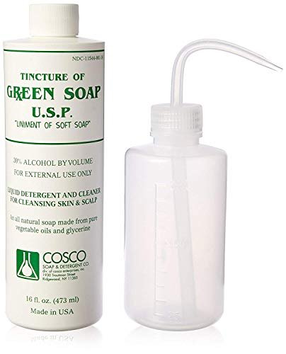 Cosco Tattoo Green Soap 16oz with Squeeze Bottle - Professional Tattoo & Piercing Cleaning Soap, Skin Prep Solution - görsel 2