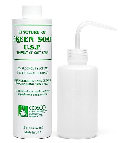 Cosco Tattoo Green Soap 16oz with Squeeze Bottle - Professional Tattoo & Piercing Cleaning Soap, Skin Prep Solution - görsel 10