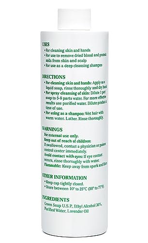 Cosco Tattoo Green Soap 16oz with Squeeze Bottle - Professional Tattoo & Piercing Cleaning Soap, Skin Prep Solution - görsel 6