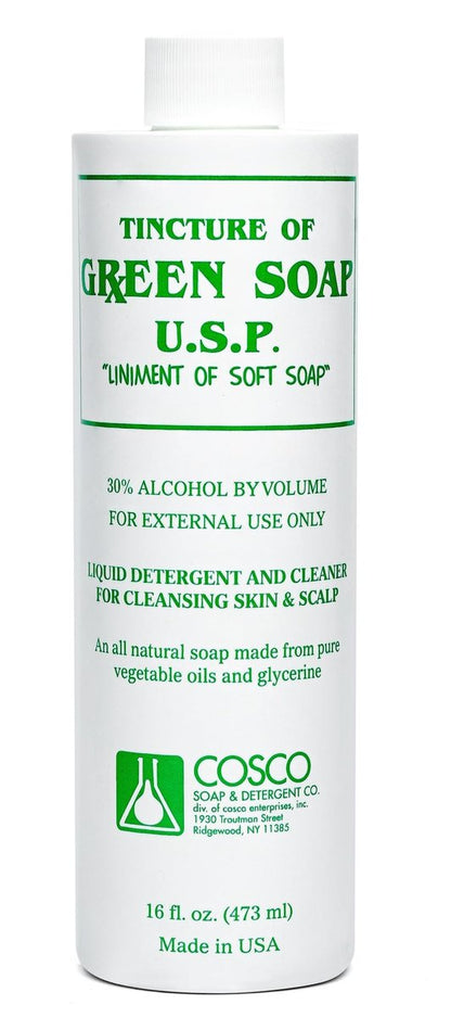 Cosco Tattoo Green Soap 16oz with Squeeze Bottle - Professional Tattoo & Piercing Cleaning Soap, Skin Prep Solution