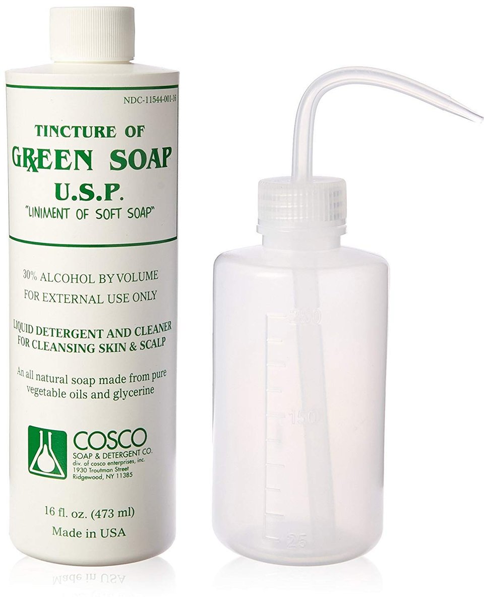 Cosco Tattoo Green Soap 16oz with Squeeze Bottle - Professional Tattoo & Piercing Cleaning Soap, Skin Prep Solution - görsel 1