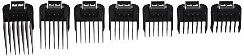 Andis 7-Piece Snap-On Comb Set for ML, GC & MBA Trimmers - Black Blade Attachments Avelisse