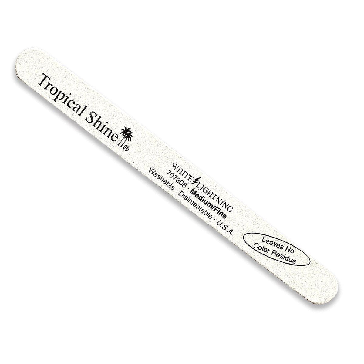 Tropical Shine White Lightning File (Medium 180/Fine 240) – Professional Emery Nail File Avelisse
