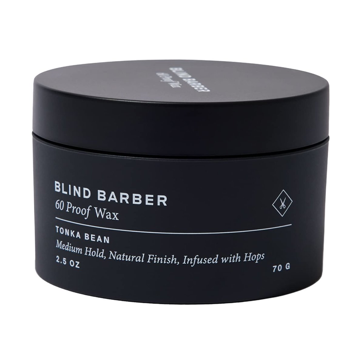 Blind Barber 60 Proof Hair Wax for Men – Water-Based, Medium Hold & Shine with Volumizing Hops Extract, Cruelty-Free, Tonka Bean Scent (2.5 oz) - görsel 1