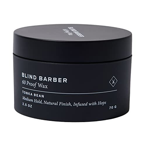 Blind Barber 60 Proof Hair Wax for Men – Water-Based, Medium Hold & Shine with Volumizing Hops Extract, Cruelty-Free, Tonka Bean Scent (2.5 oz) - görsel 2